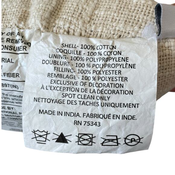 Rachel Ashwell Easter Bunny Rabbit Throw Pillow Beige & White Gingham NEW - Picture 13 of 13